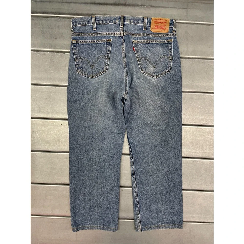 VTG Levis 516 Slim Fit Jeans‎ Mens 36X26 Blue Light/Medium Wash Denim Straight